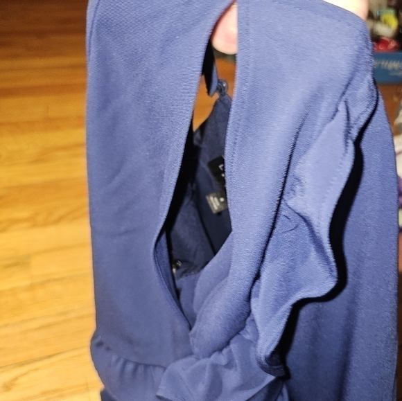Laundry By Shelli Segal Blue Frill Dress sz 4 - Picture 5 of 5